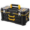 Boîte à outils 56 x 30 x 31 cm en plastique noir/jaune avec tiroirs et organiseurs portable