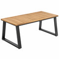 Table de jardin en bois et métal noir, style industriel, dimensions 180 x 90 x 75 cm, design moderne de BELMAREN